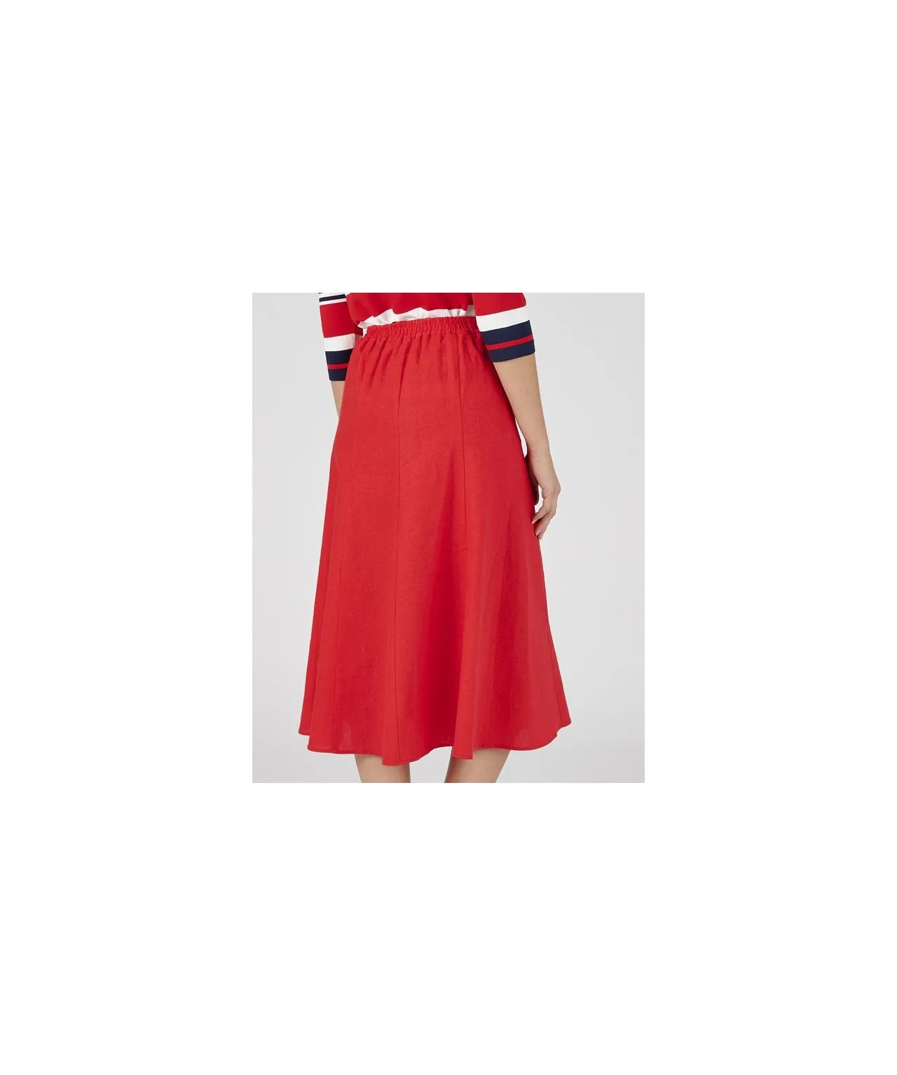 Red Linen Skirt