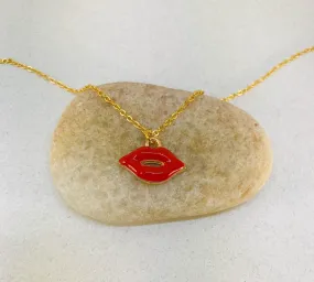 Red Lips Necklace, Kid's necklace