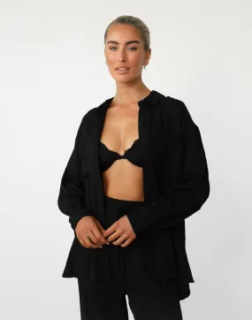 Ria Long Sleeve Shirt (Black)