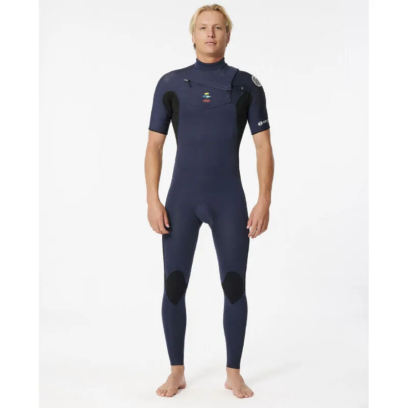 Rip Curl  Dawn Patrol Perf 2/2 mm Chest Zip Short Sleeve Wetsuit - Mute da surf - Uomo