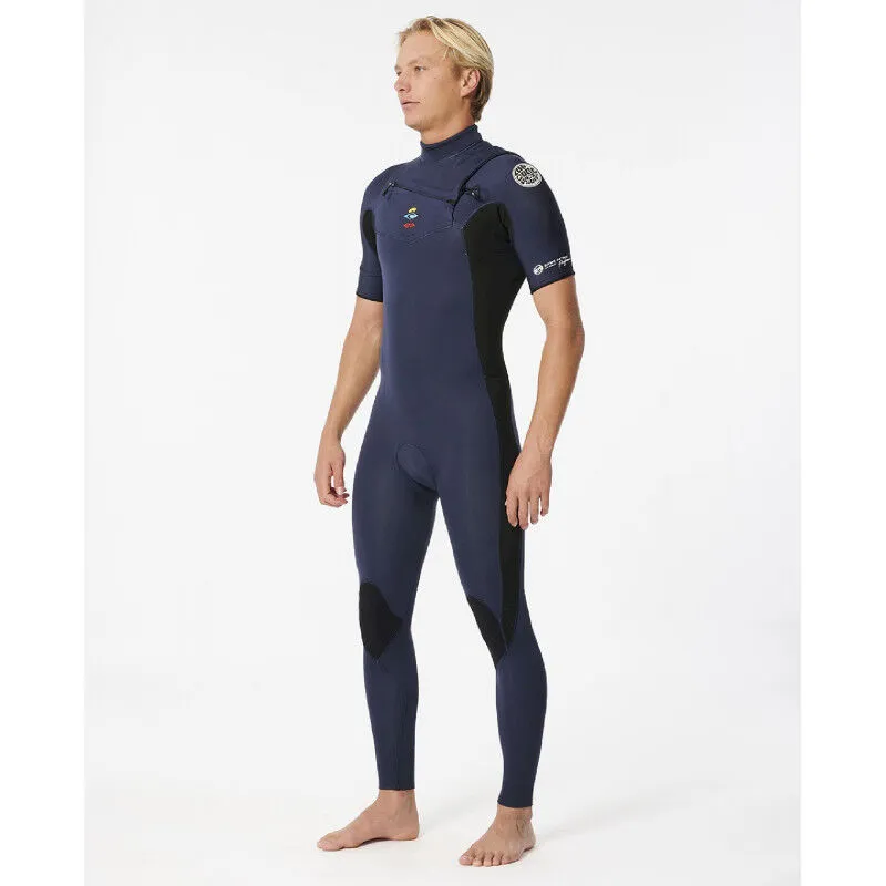 Rip Curl  Dawn Patrol Perf 2/2 mm Chest Zip Short Sleeve Wetsuit - Mute da surf - Uomo