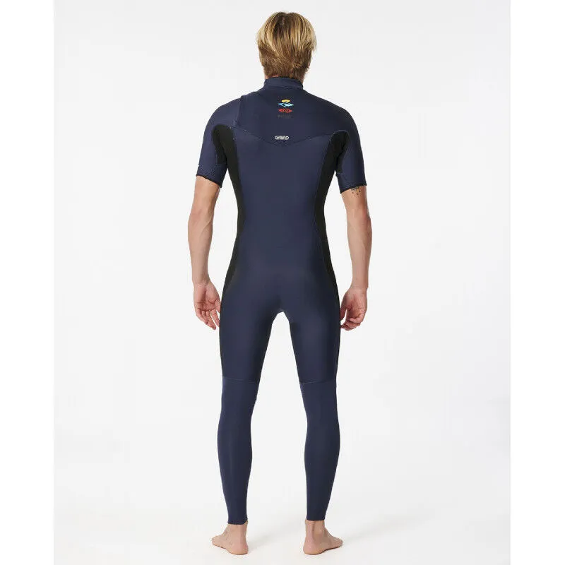 Rip Curl  Dawn Patrol Perf 2/2 mm Chest Zip Short Sleeve Wetsuit - Mute da surf - Uomo