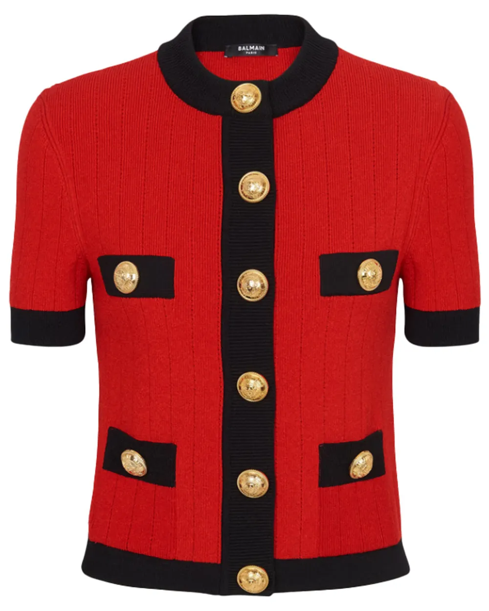 Rouge and Noir Knit Button Cardigan