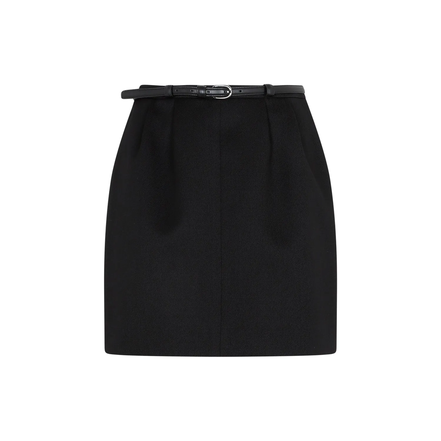 SAINT LAURENT Elegant Black Wool Mini Skirt for Women in SS23