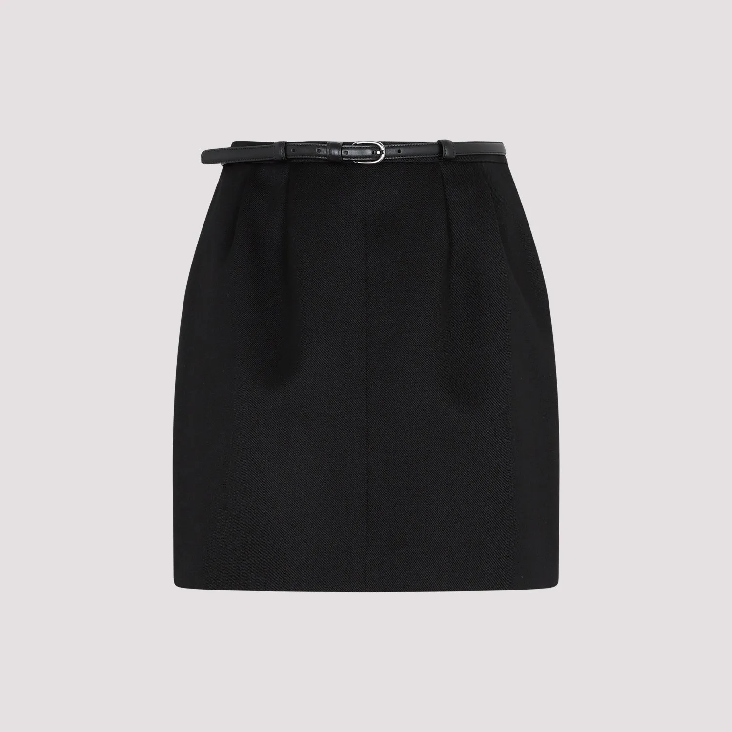 SAINT LAURENT Elegant Black Wool Mini Skirt for Women in SS23