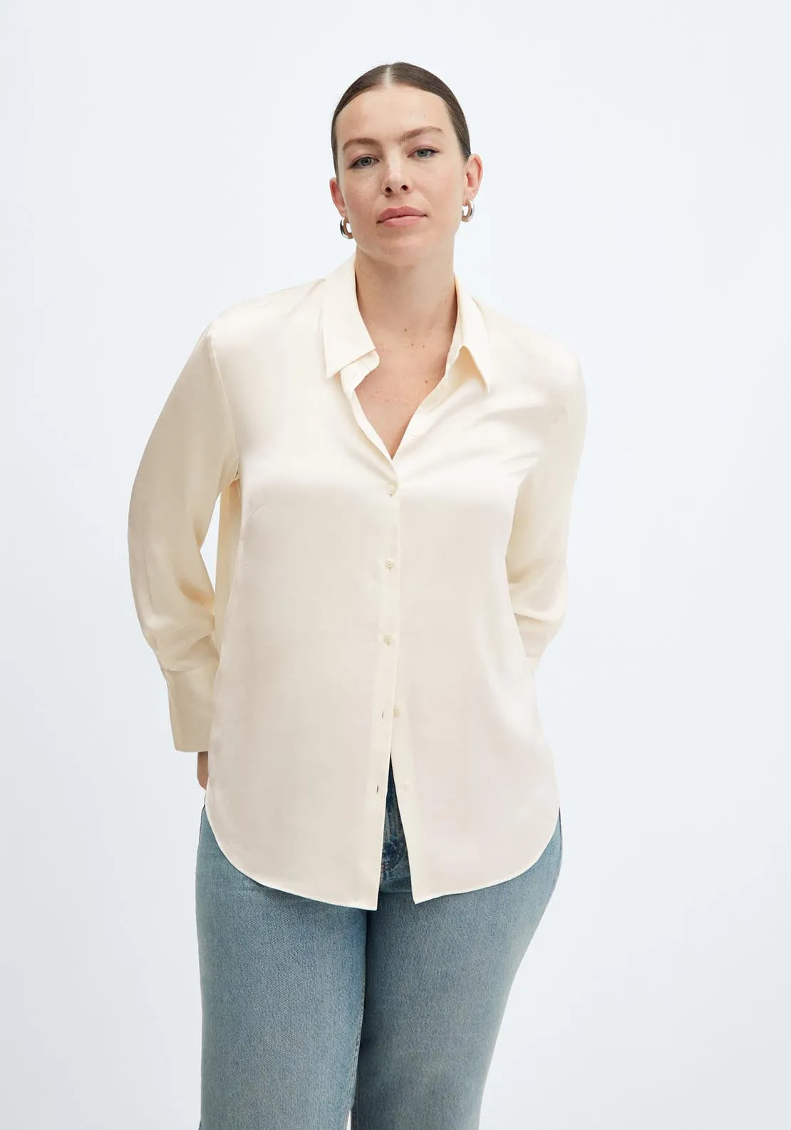 Satin finish flowy shirt