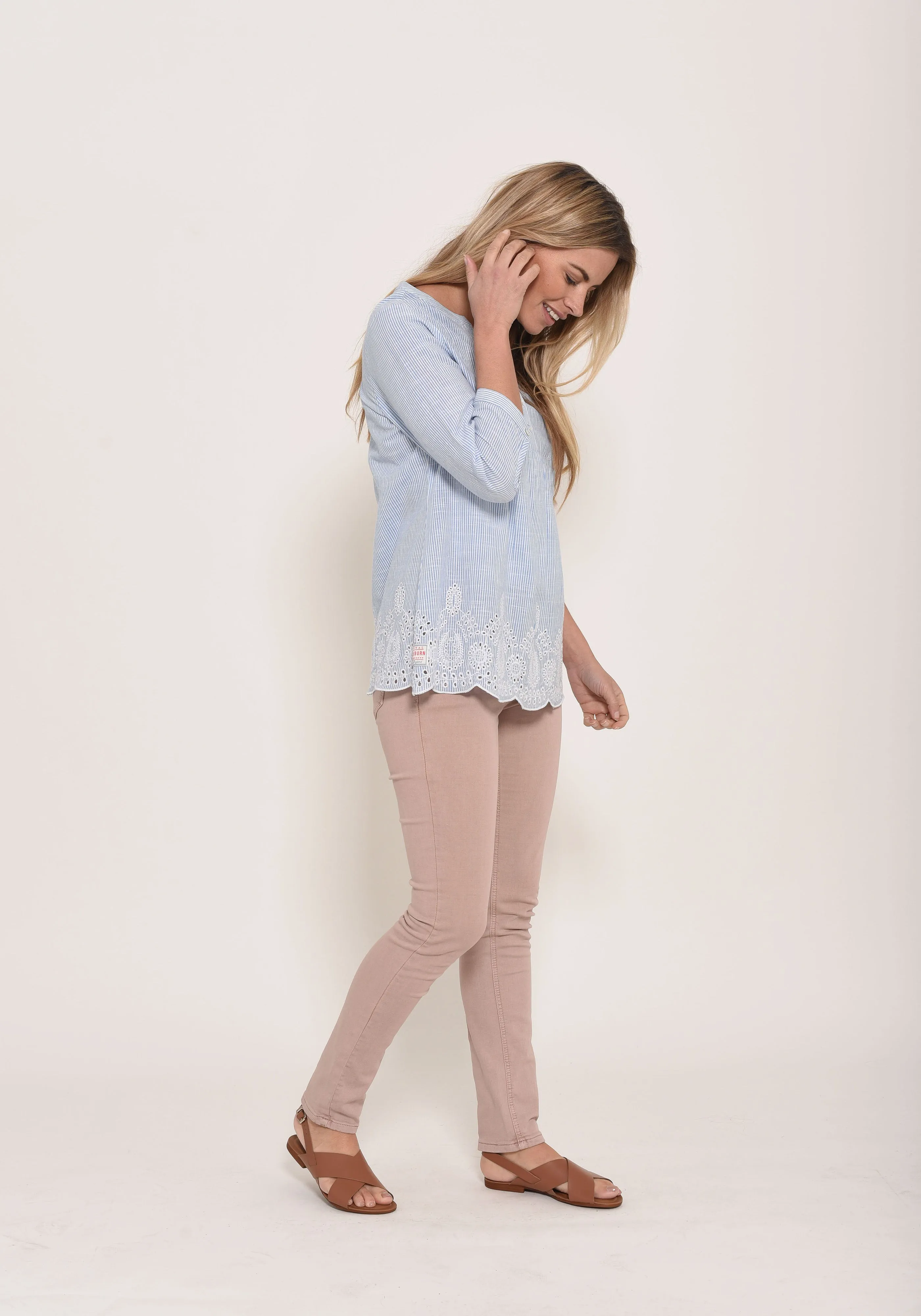 Scalloped Hem Blouse