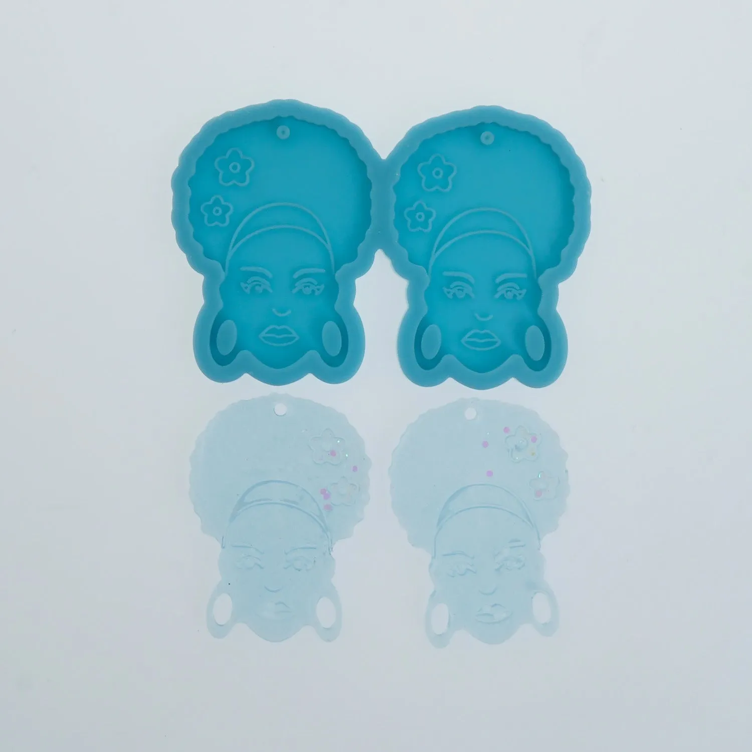 Silicone Earring Mold African Lady Earring Mold Resin Jewerly Earring Stud DIY Resin Earrings 10369756