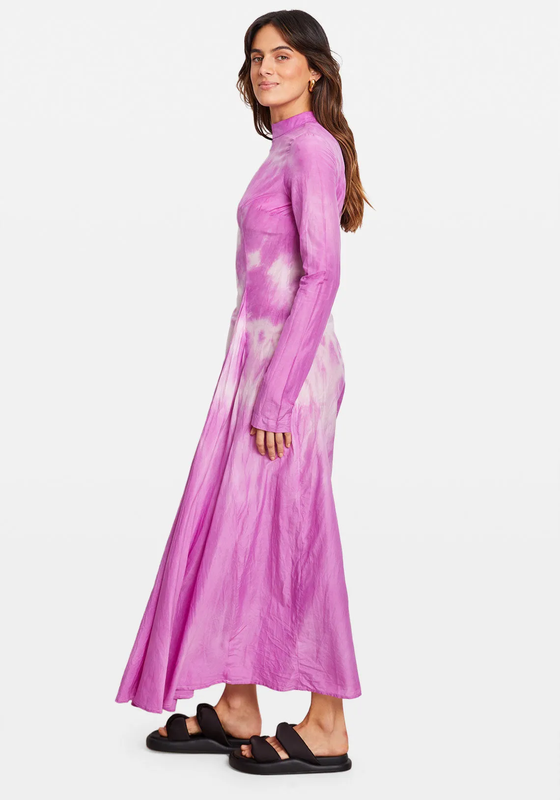 SILK COTTON LS GOWN BERRY