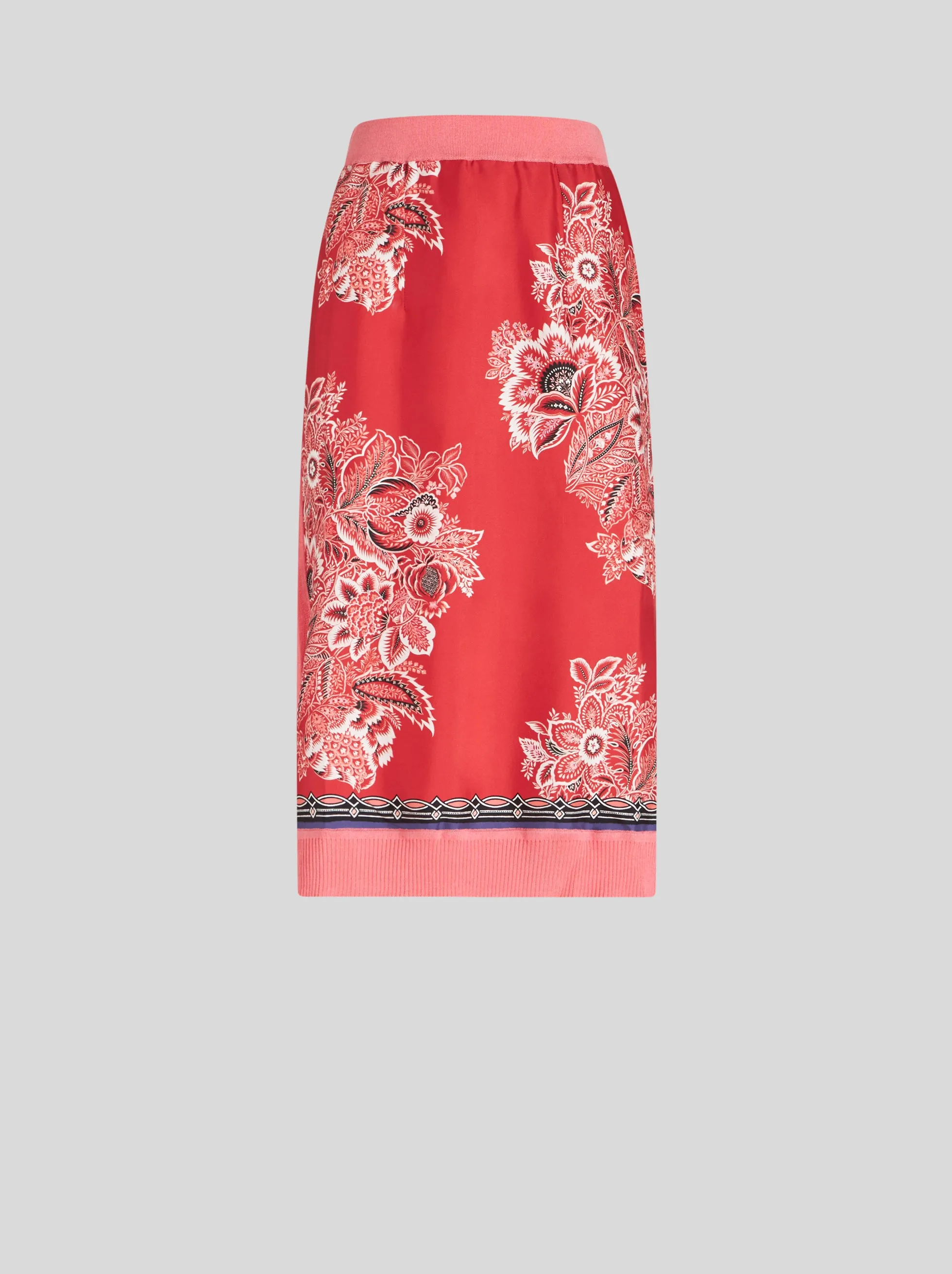 Skirt Suit - Red/Print