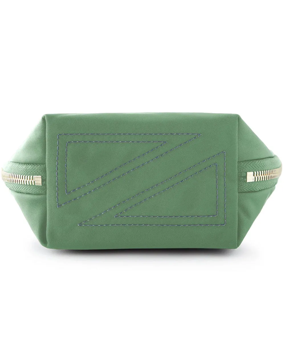 Small Everyday Makeup Bag in Green and Blue