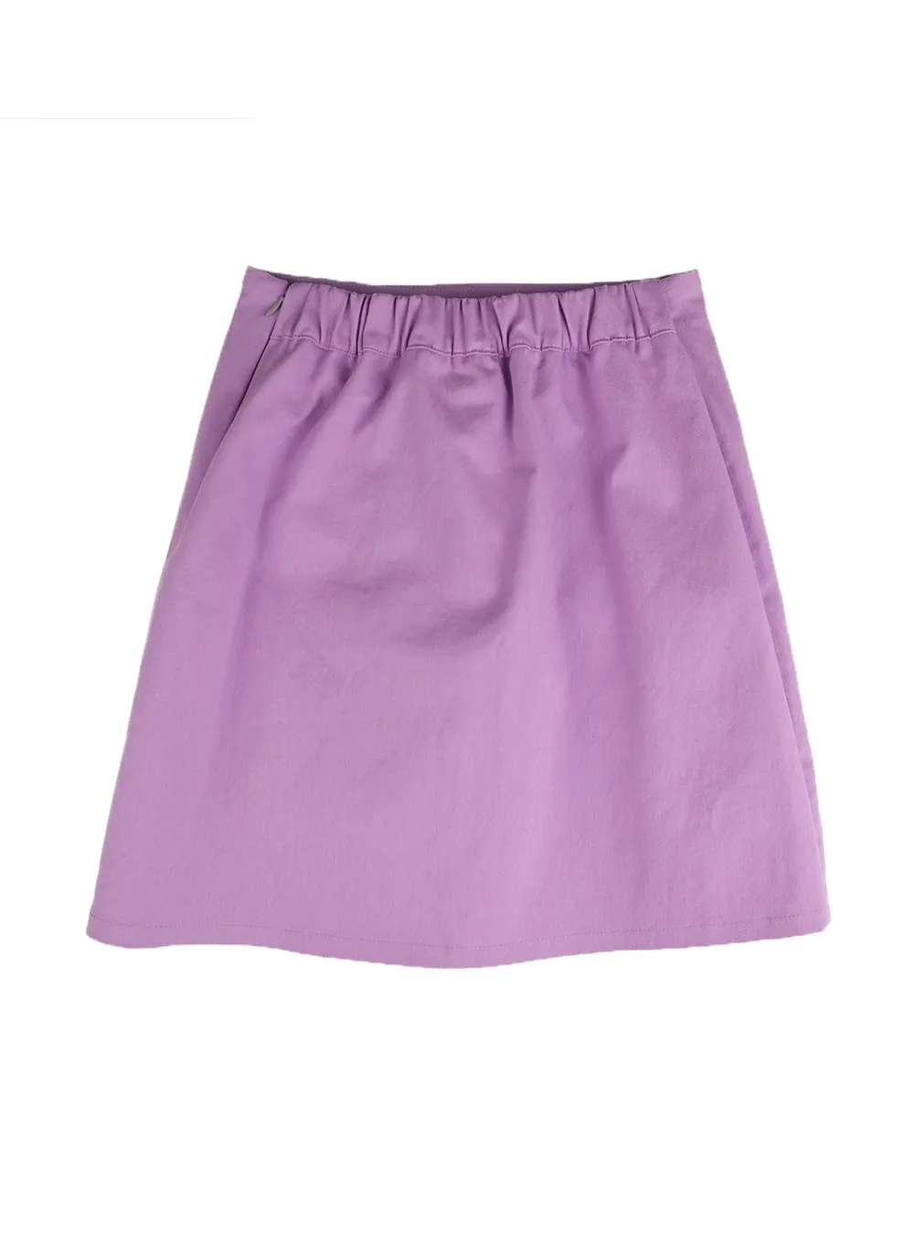 Solid Wrap Cotton Mini Skirt IM406