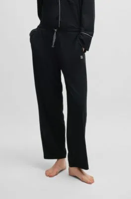 Straight-leg pajama bottoms with glitter details