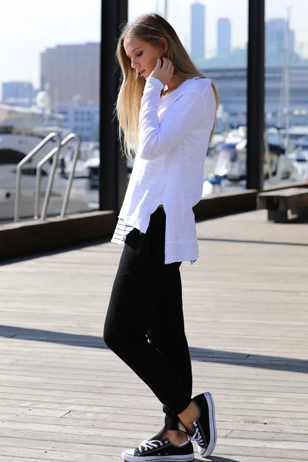 Strumpet Long Sleeve Tee - White