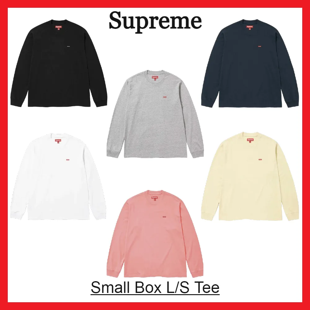 Supreme  |Crew Neck Unisex Street Style Long Sleeves Plain Cotton