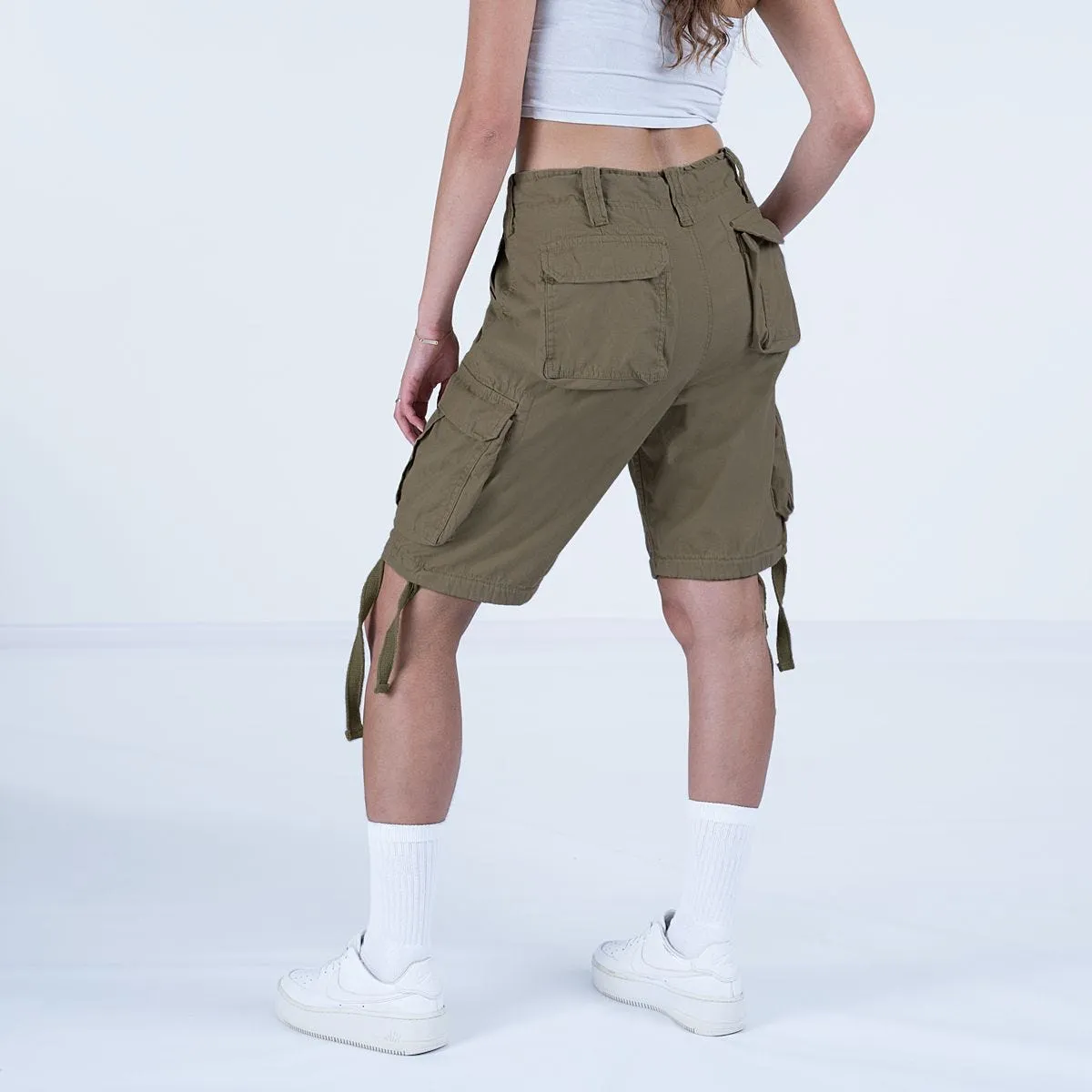 Surplus Ladies Airborne Vintage Shorts Washed Olive