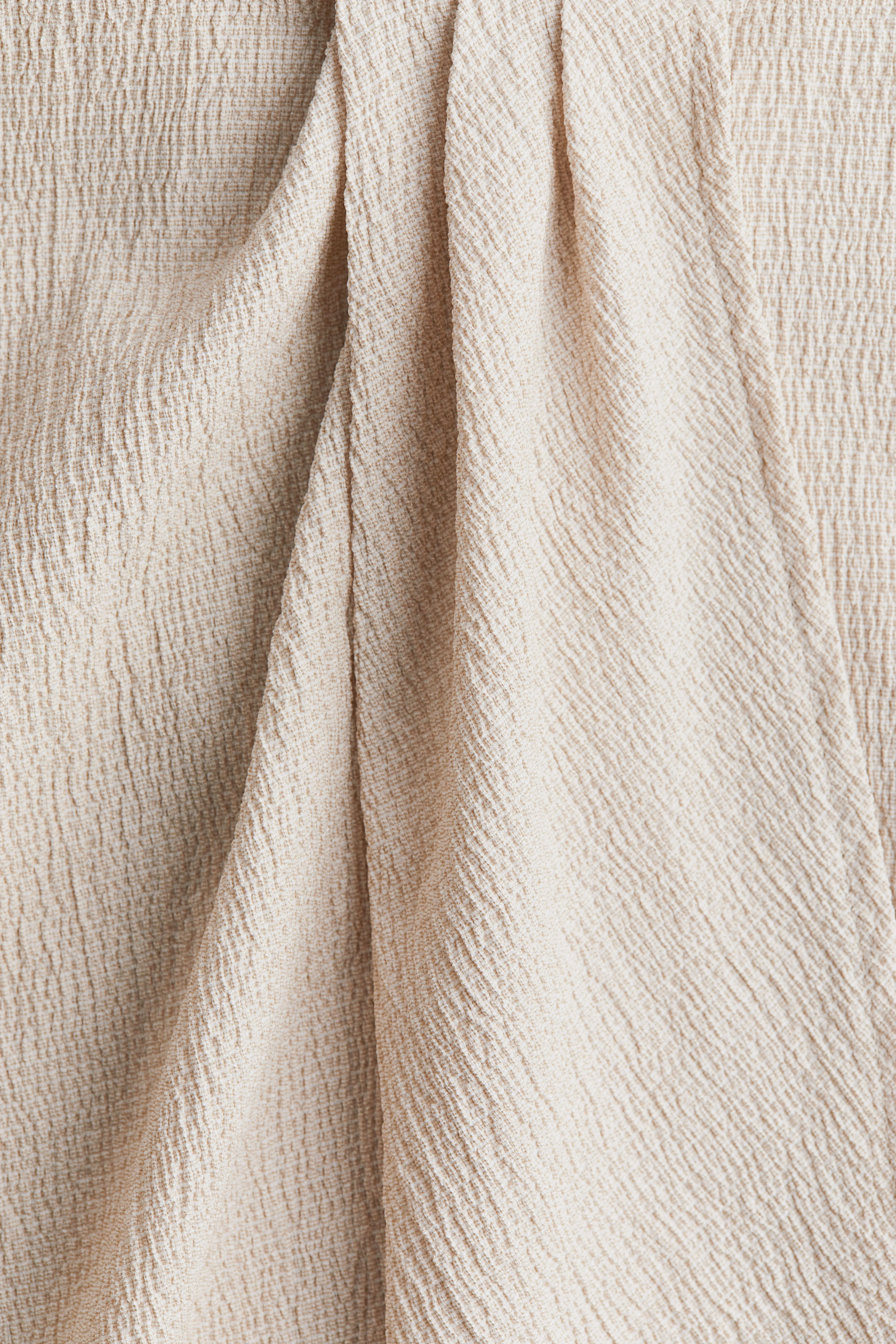 Textured-knit wrap skirt - Regular waist - Midi - Light beige - Ladies | H&M GB