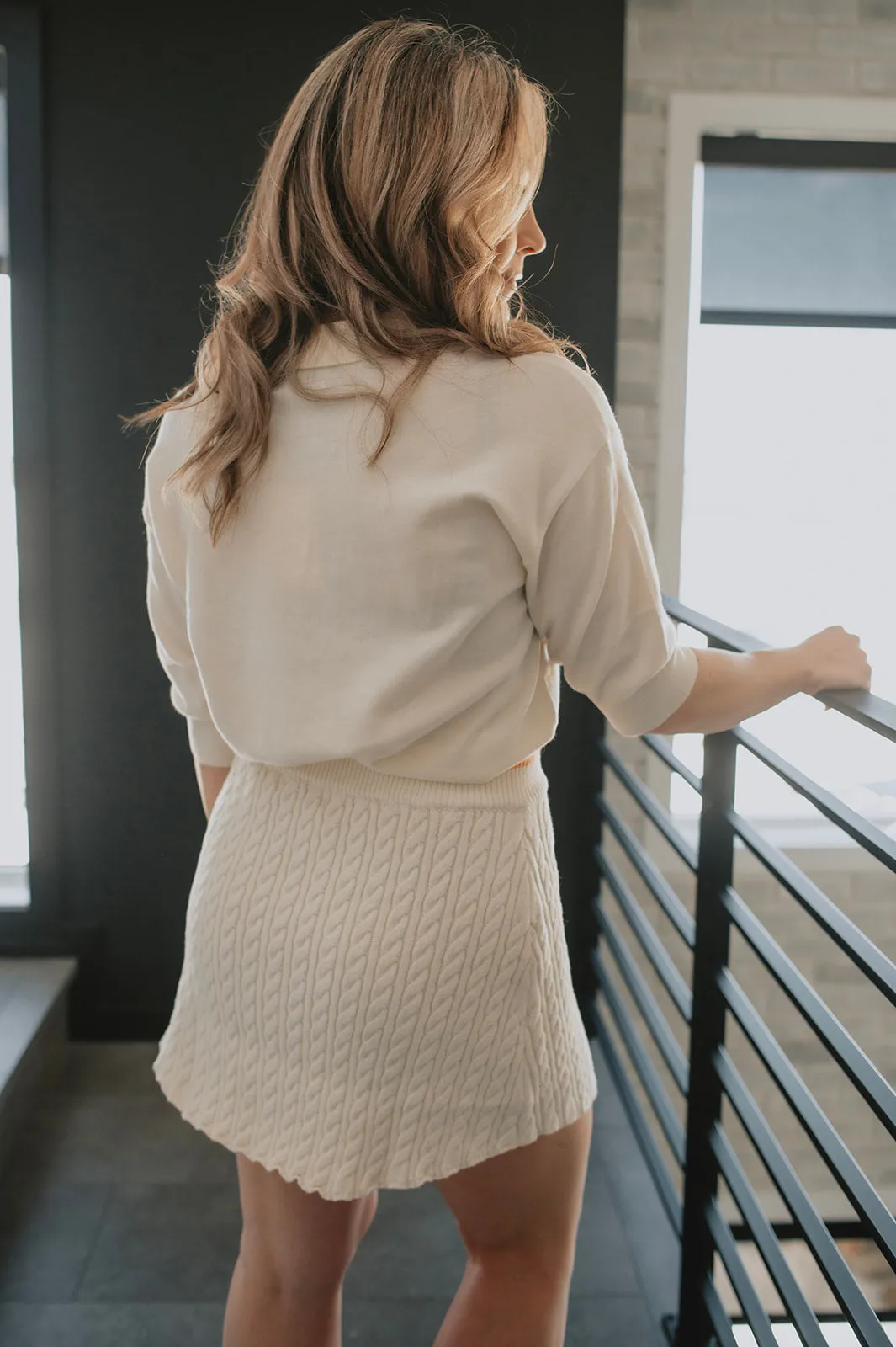 The Jodi Cable Knit Skirt by En Saison