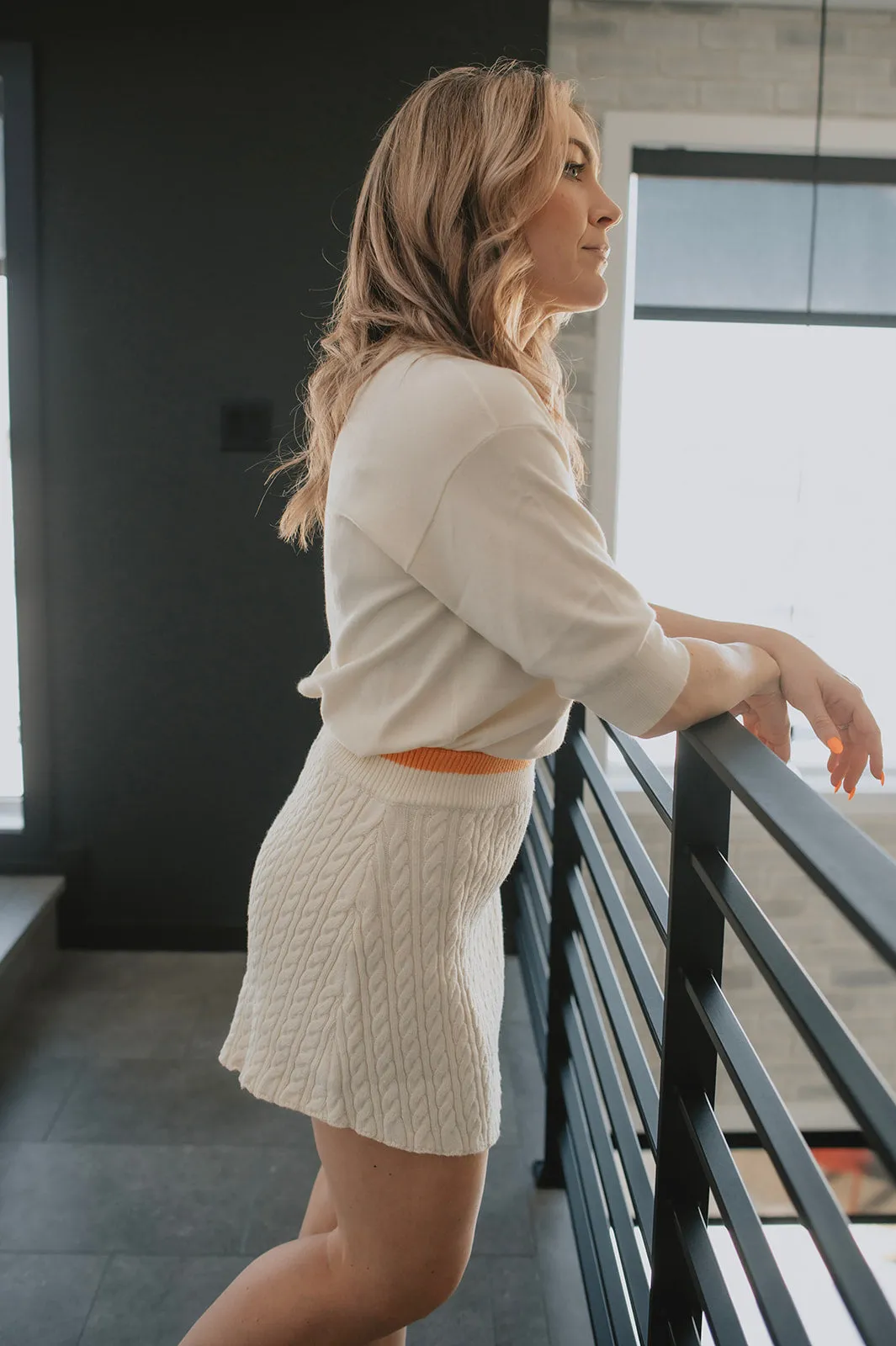 The Jodi Cable Knit Skirt by En Saison