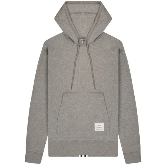 Thom Browne Back Centre Stripe Hoody Mid Grey