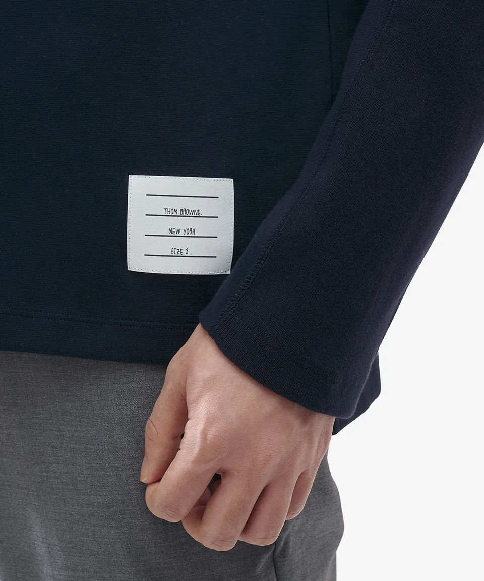 THOM BROWNE  |Crew Neck Stripes Street Style Long Sleeves Plain Cotton