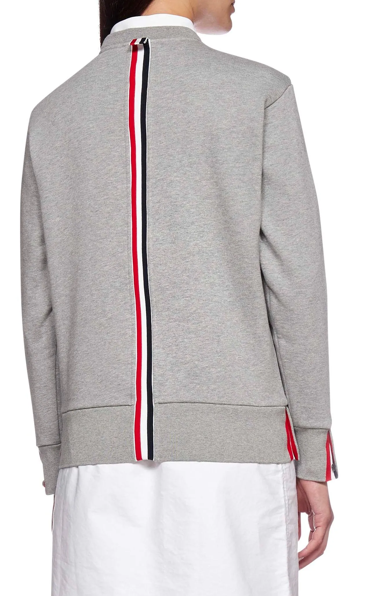 Thom Browne RWB-Stripe Logo Patch Sweatshirt