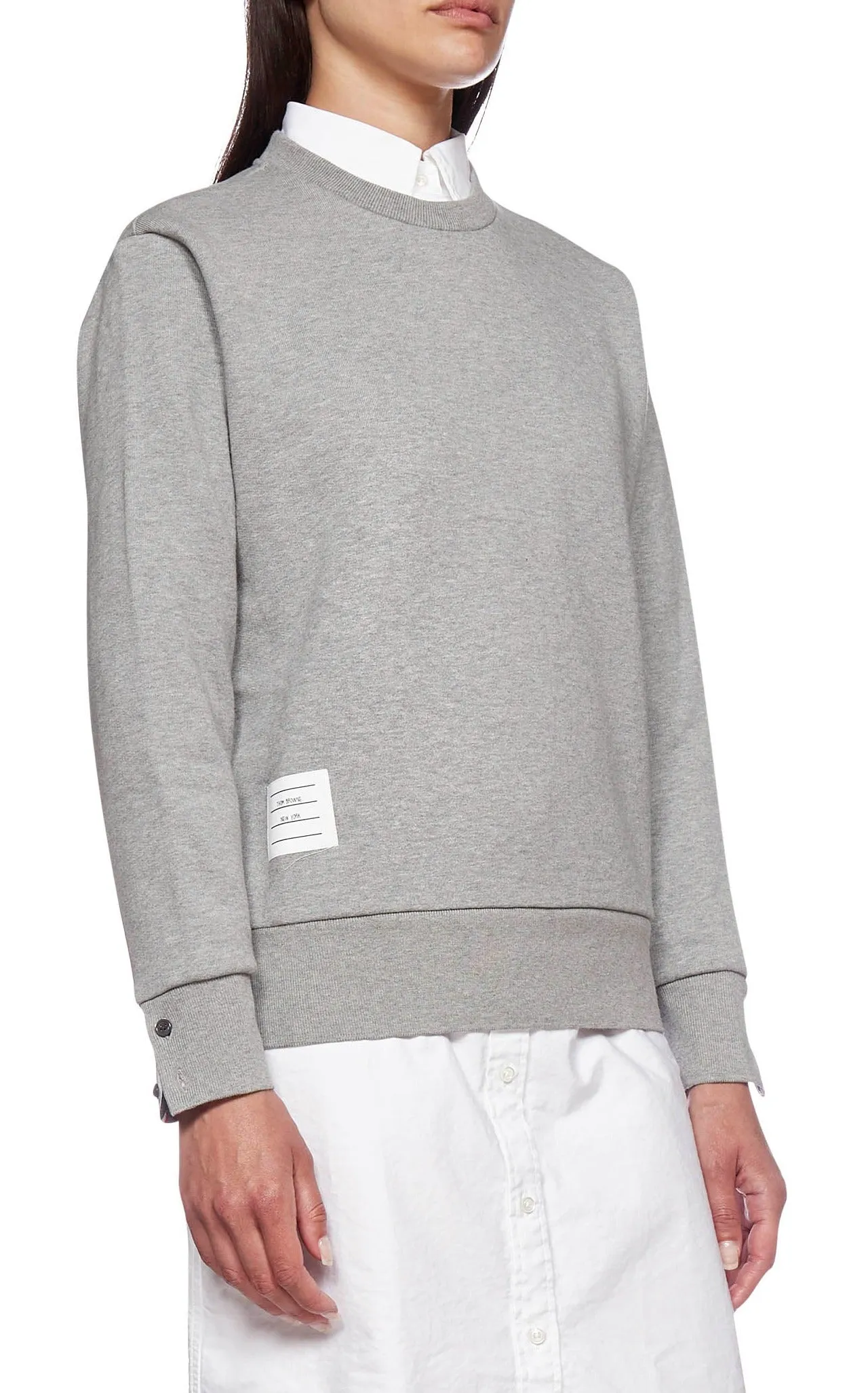 Thom Browne RWB-Stripe Logo Patch Sweatshirt