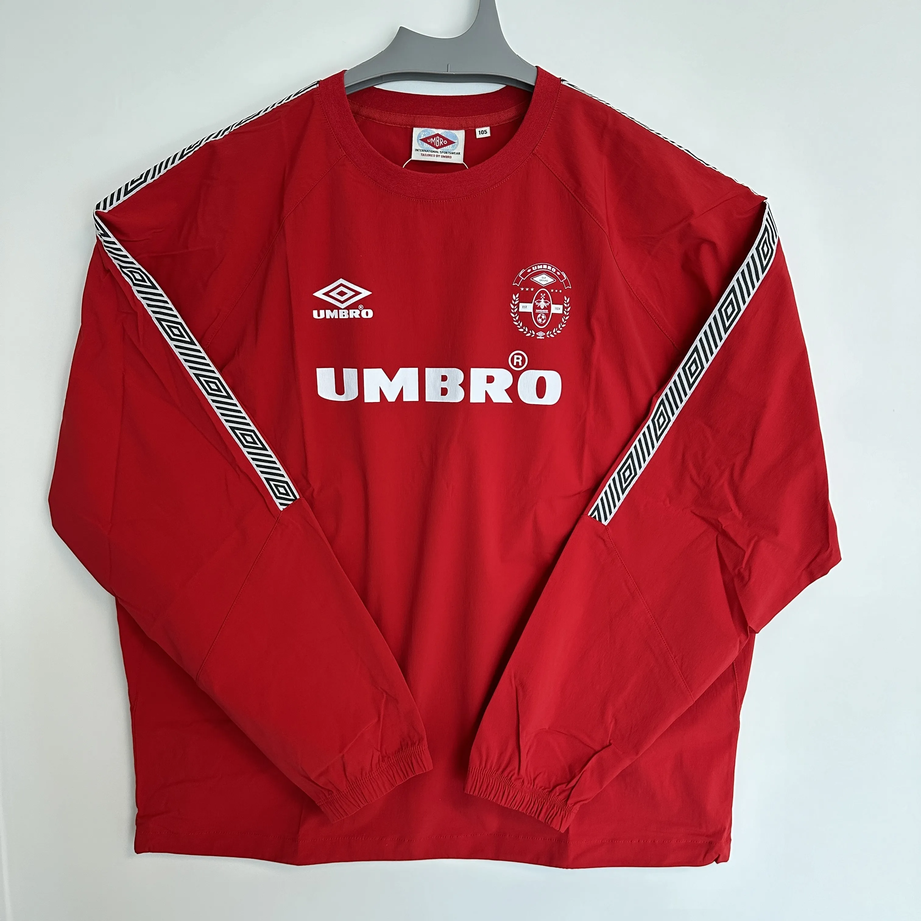 UMBRO  |Unisex Nylon Street Style U-Neck Long Sleeves Plain