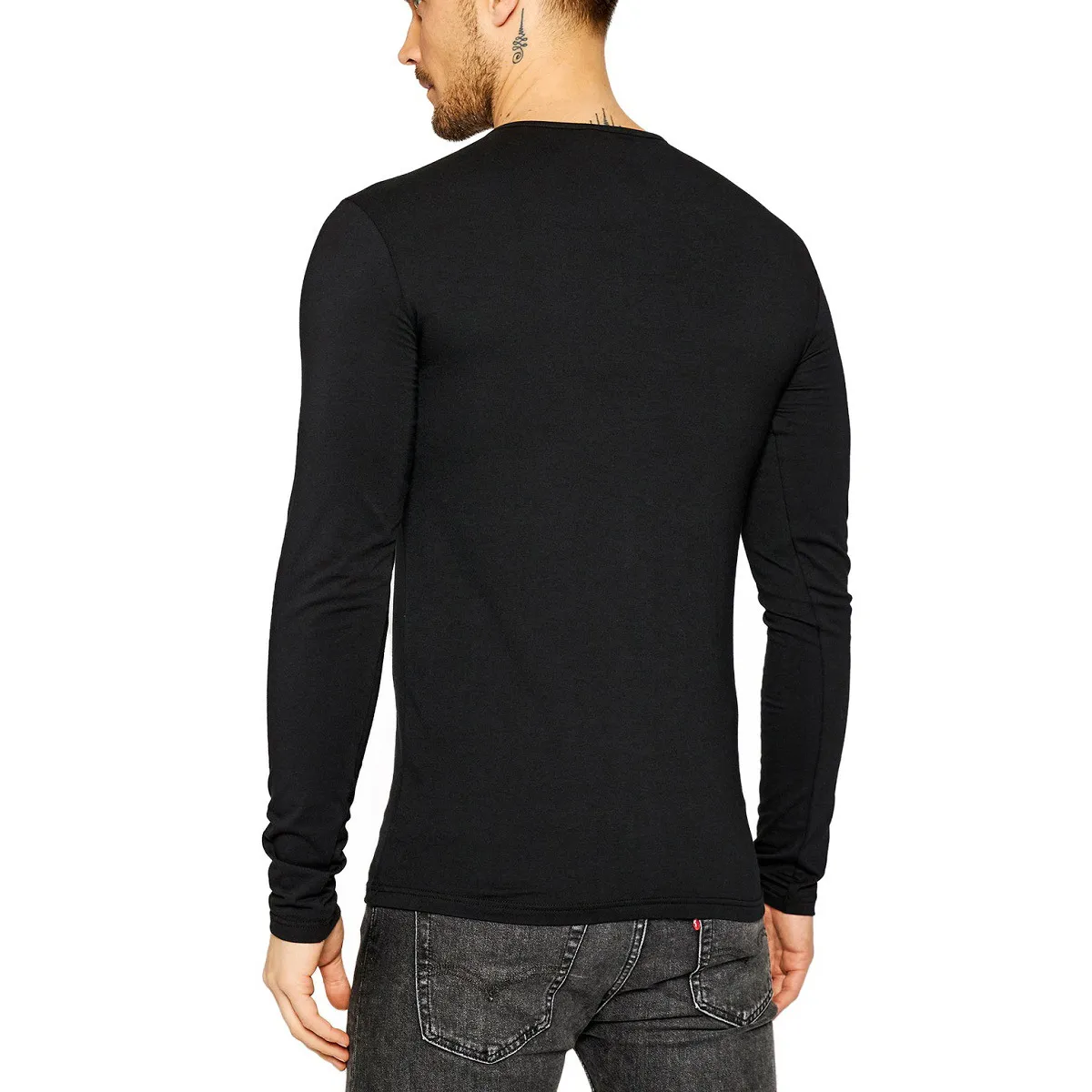 VERSACE  |Crew Neck Street Style Long Sleeves Plain Cotton