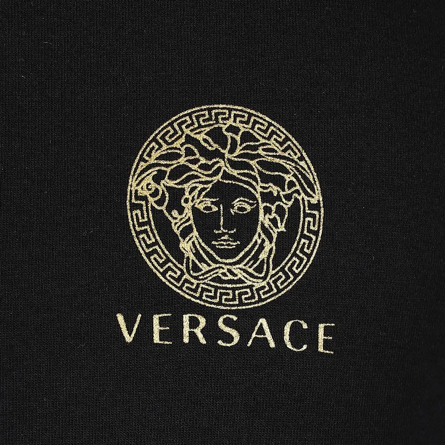 VERSACE  |Crew Neck Street Style Long Sleeves Plain Cotton