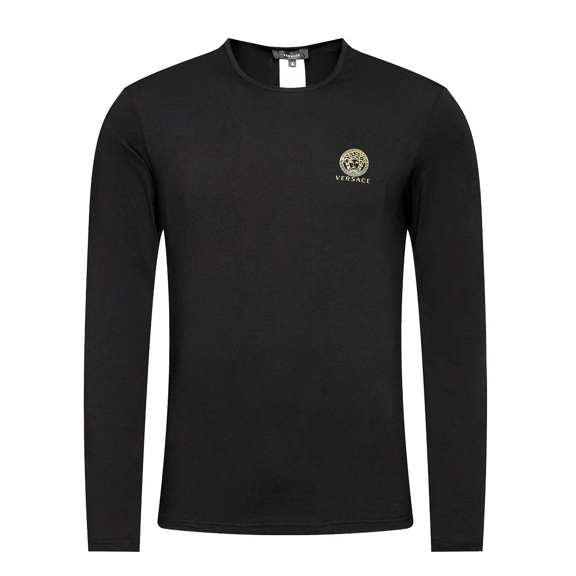 VERSACE  |Crew Neck Street Style Long Sleeves Plain Cotton