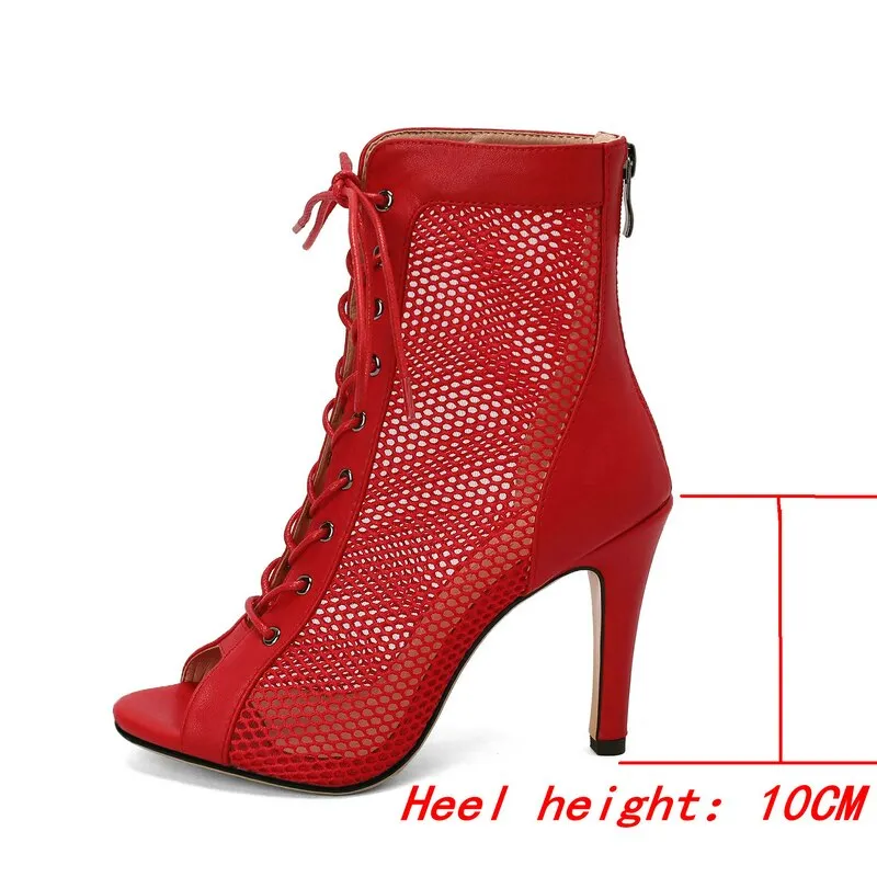 Women's Fashion Sexy Comfort Summer Zipper Peep Toe High Heel Boots