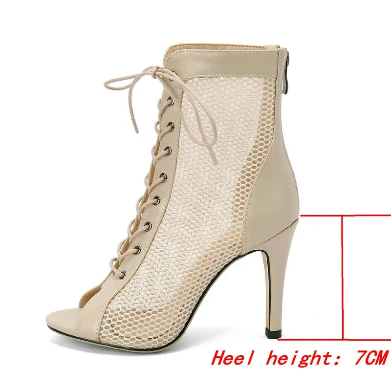 Women's Fashion Sexy Comfort Summer Zipper Peep Toe High Heel Boots