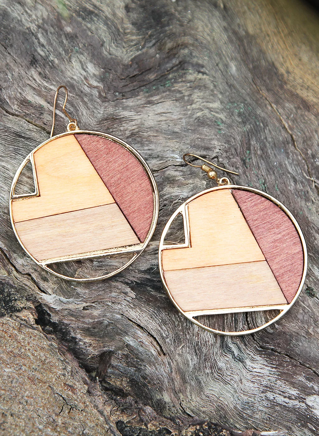 Wooden Geometrical Earring