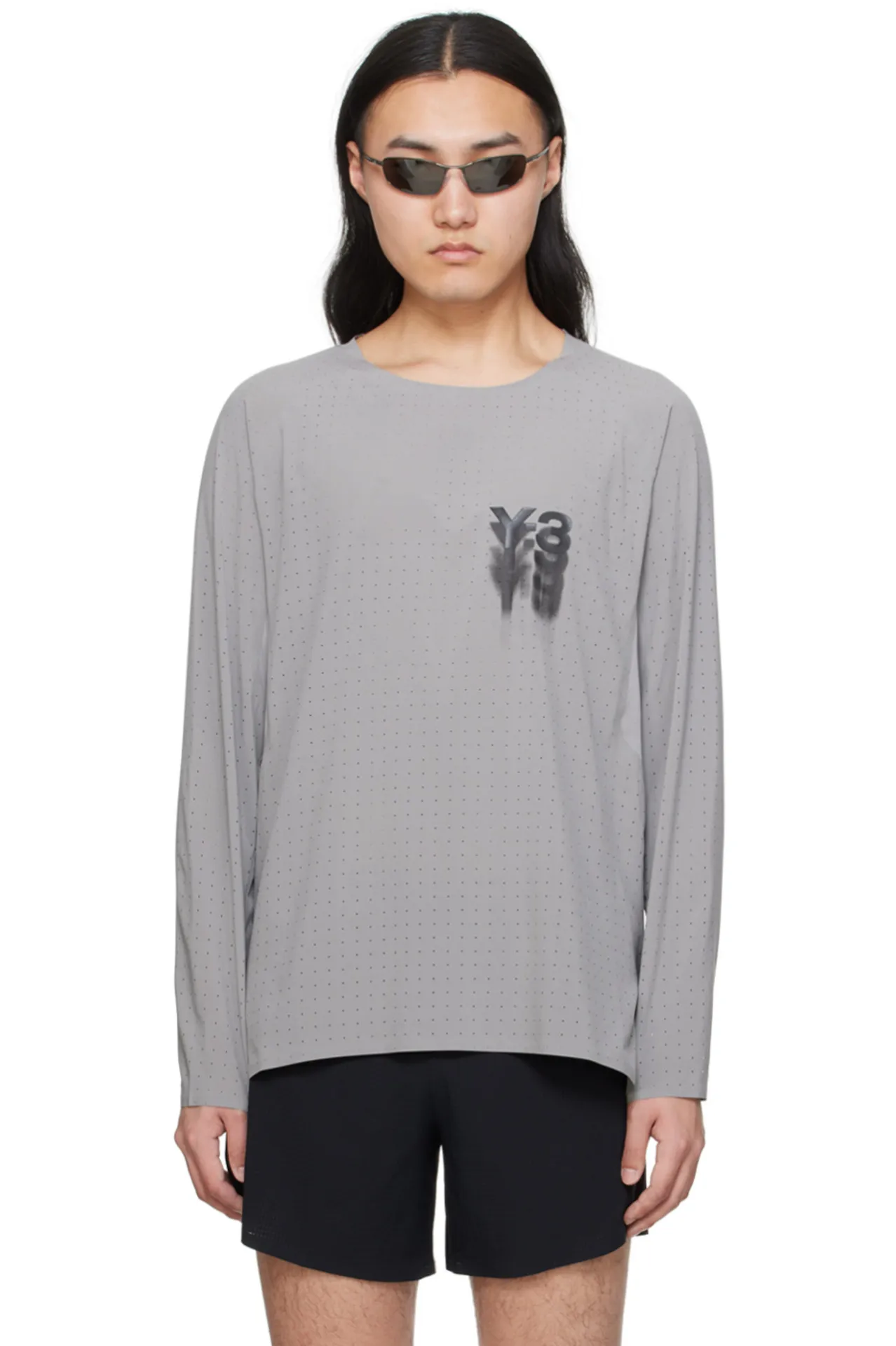 Y-3  |Crew Neck Street Style Long Sleeves Long Sleeve T-shirt Logo