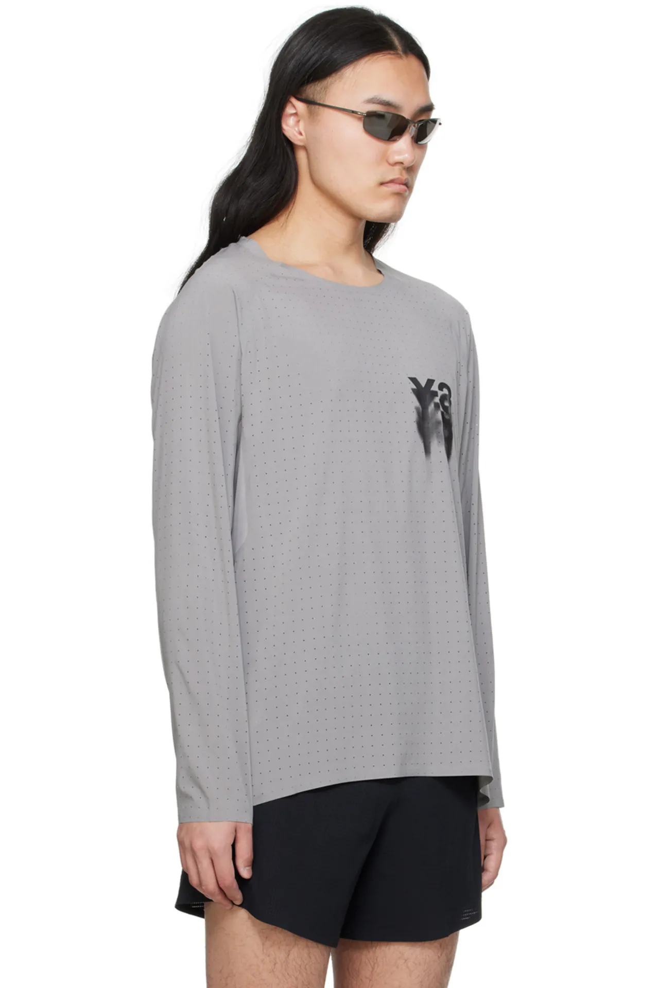 Y-3  |Crew Neck Street Style Long Sleeves Long Sleeve T-shirt Logo