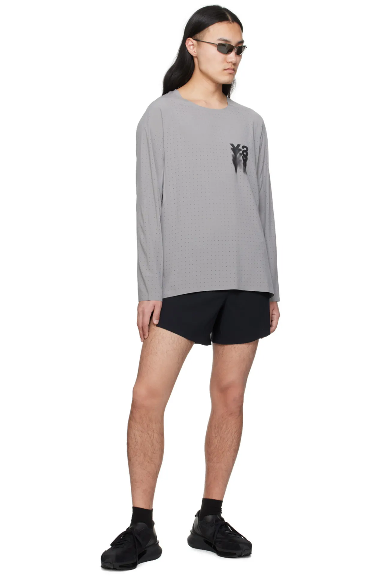 Y-3  |Crew Neck Street Style Long Sleeves Long Sleeve T-shirt Logo