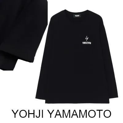 Yohji Yamamoto  |Crew Neck Unisex Street Style Long Sleeves Plain Cotton