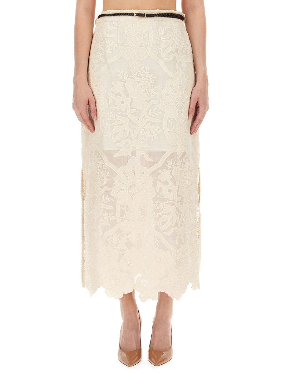 ZIMMERMANN    LINEN OTTIE SKIRT